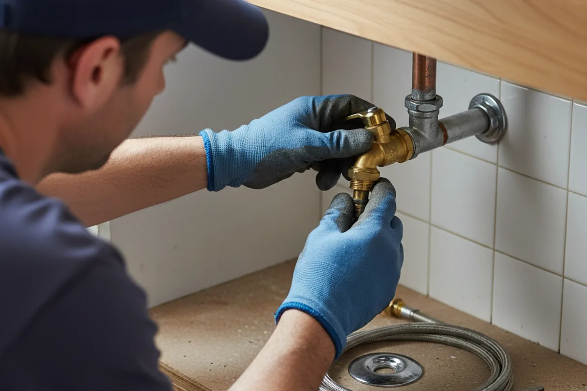 Shutoff valve and fitting work during Emergency Plumbing in Kingsport